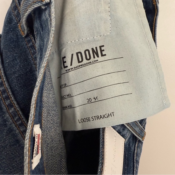 RE/DONE 90’s Loose Straight High Rise Cuffed Women’s Jeans - Picture 4 of 7